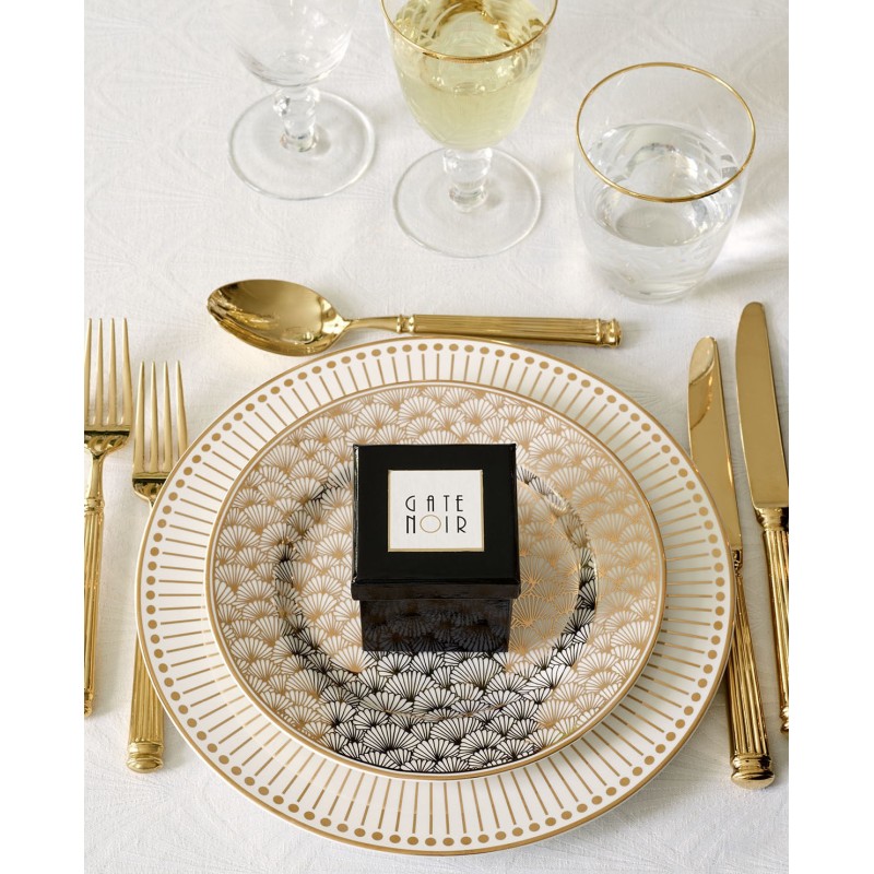 Plato de cerámica 20 cm Jaqueline Gold Get Noir Green Gate
