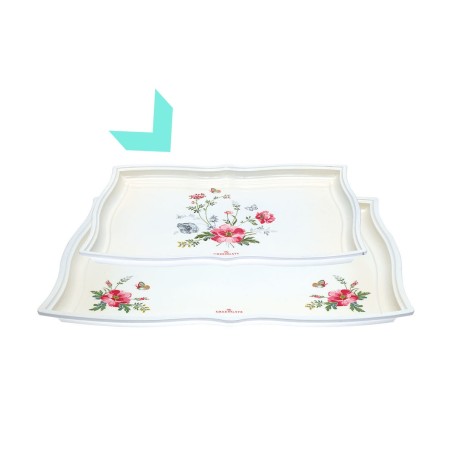 Bandeja rectangular mediana Meadow White Green Gate