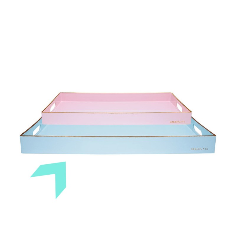 Bandeja rectangular grande Azul Pastel Pale Blue Green Gate