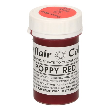 Colorante en pasta Poppy Red Sugarflair