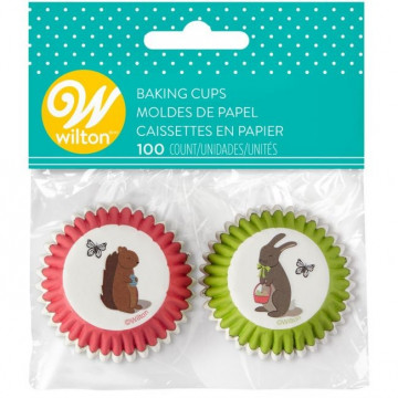 Cápsulas de Mini Cupcakes Rosa Verde Animales (100) Wilton
