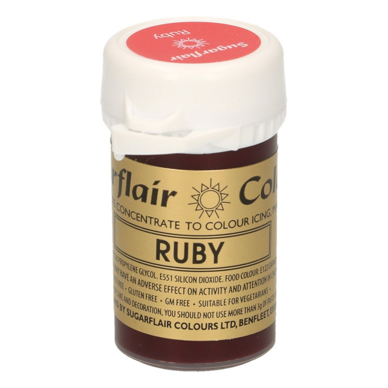 Colorante en pasta Ruby Sugarflair