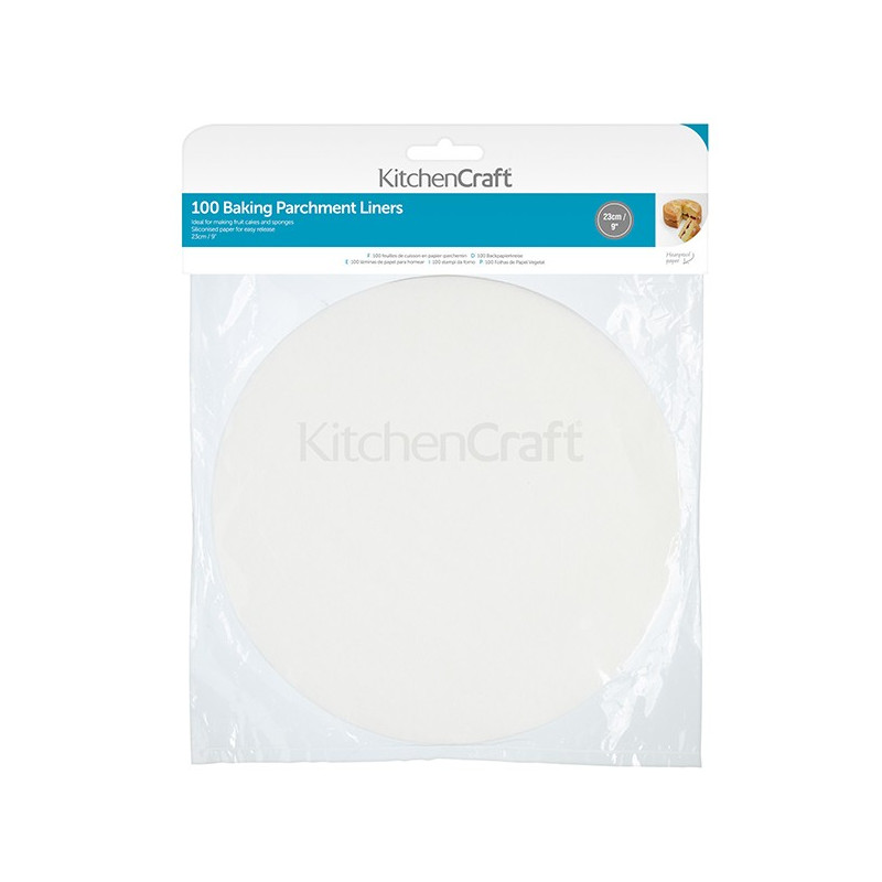 Pack de 100 Bases redonda de papel de horno 23 cm Kitchen Craft