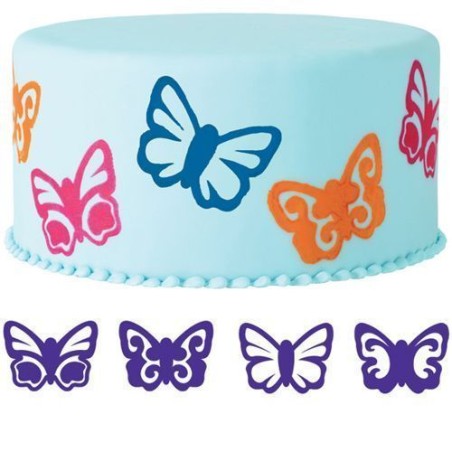 Sello Estampación Pack 4 Mariposas Wilton