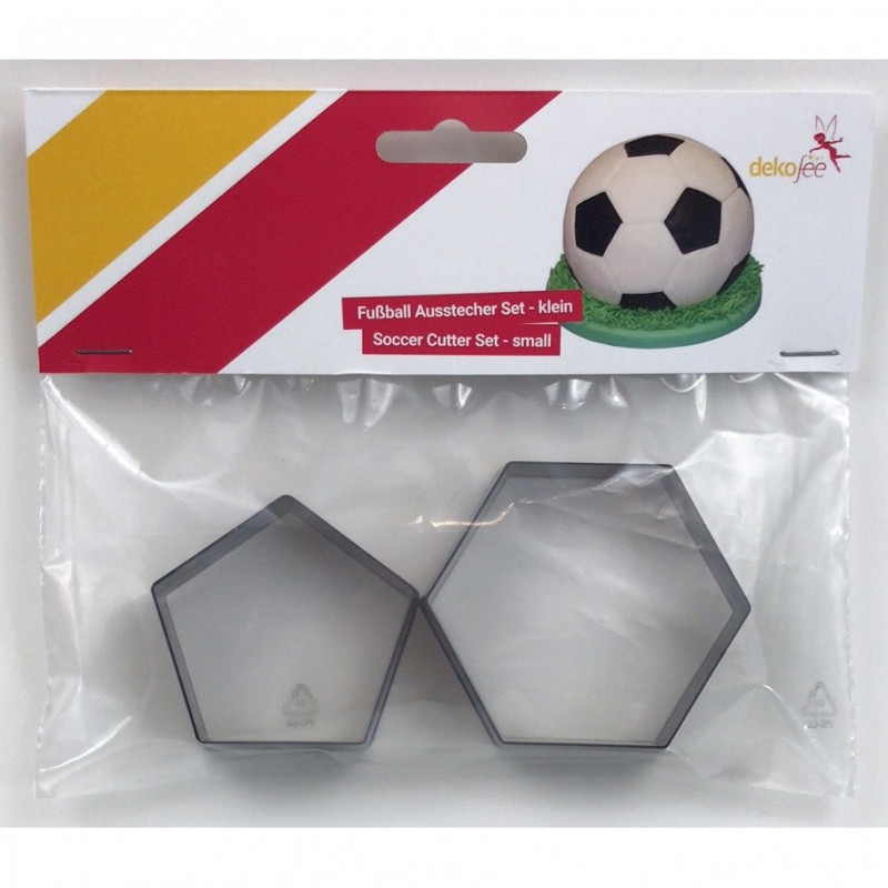 Pack de 2 cortantes Mediano Hexágono Pentágono Balón de Futbol Dekofee