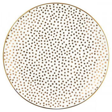 Plato de cerámica 21 cm Dot Gold Green Gate