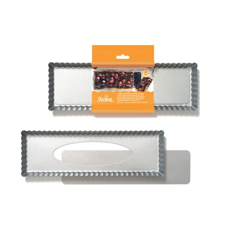 Molde rectangular borde rizado 35 x 11 cm Decora Italia