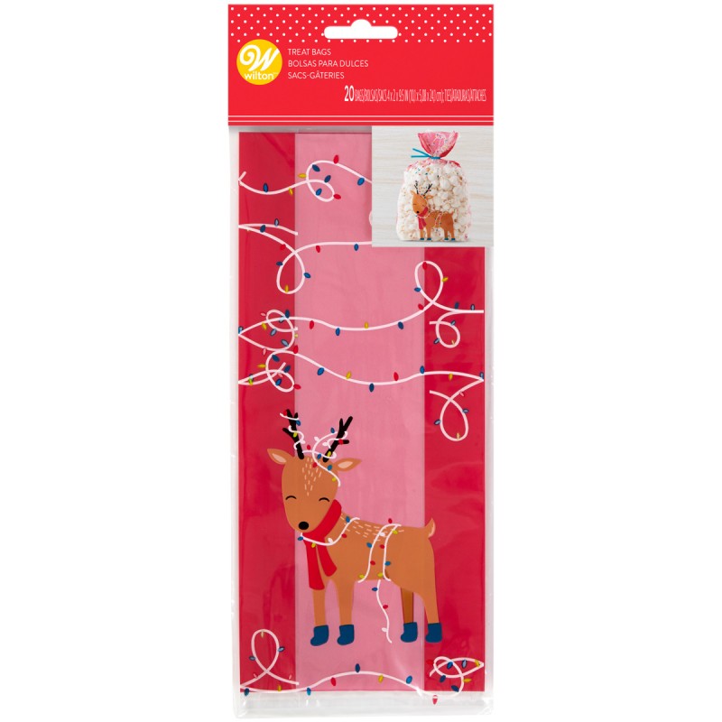 Pack de 20 bolsas Fiesta Renos Navidad Wilton