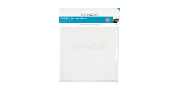 Pack de 100 Bases cuadradas de papel de horno 20 cm Kitchen Craft