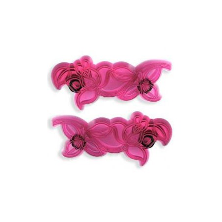 Cortante Sello pack 2 Rosa con Hojas JEM