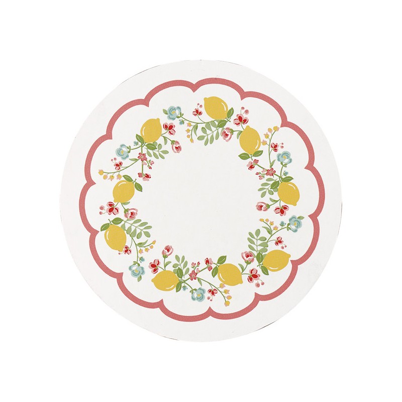 Posavasos Limona White Green Gate