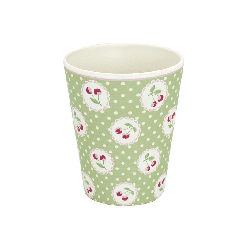 Vaso de bambu Cherry Berry Green Gate