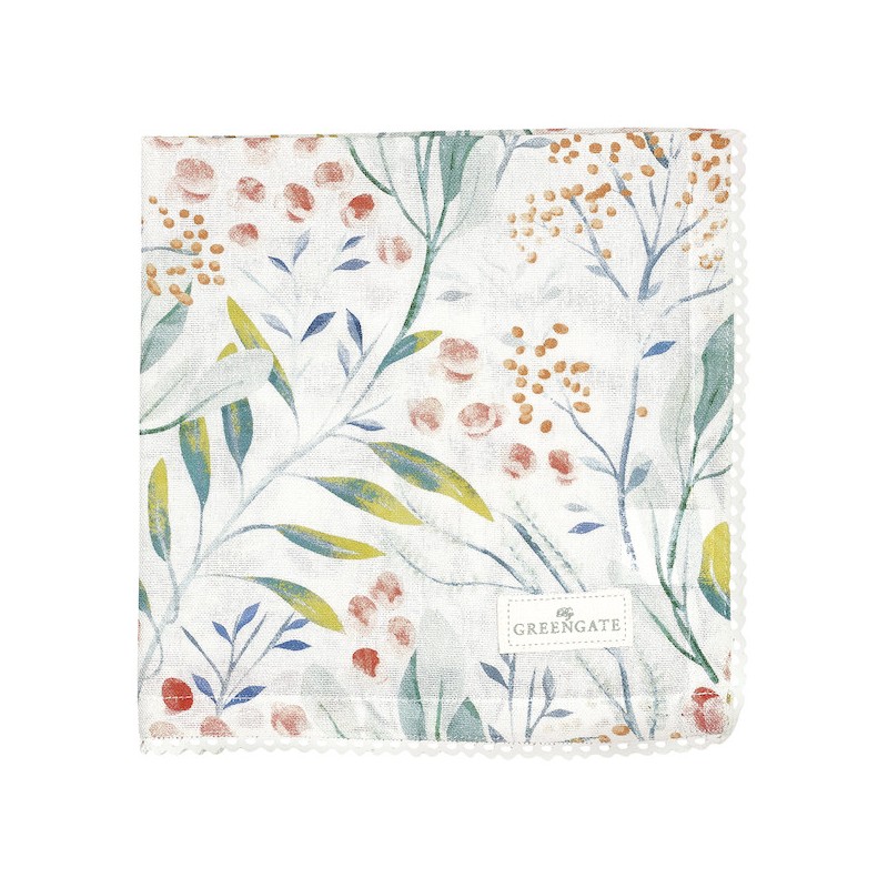 Servilleta de Tela Megan White Green Gate