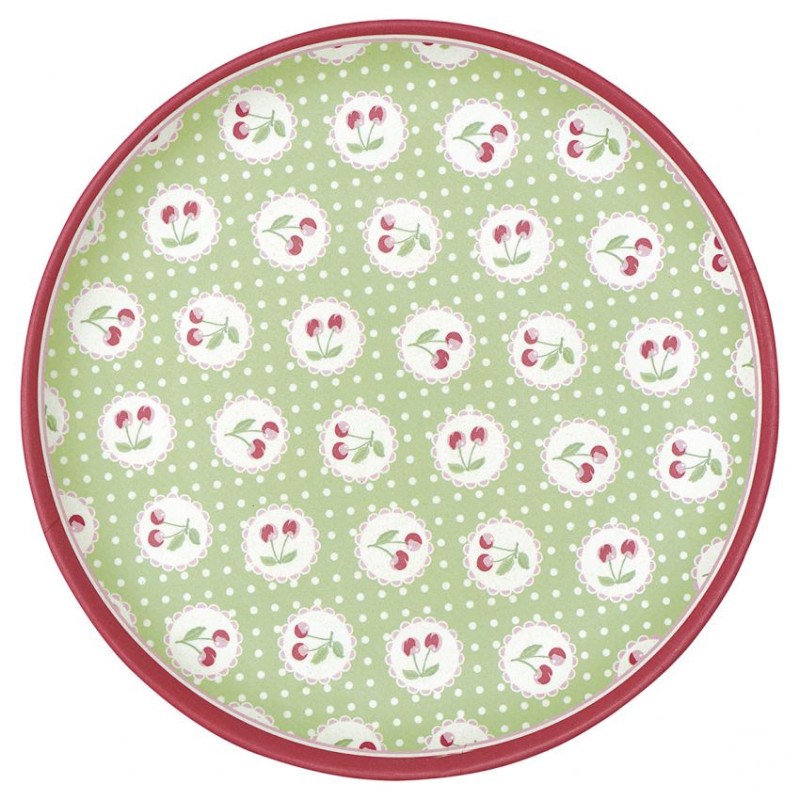 Plato de bambú 20 cm Cherry Berry  Green Gate