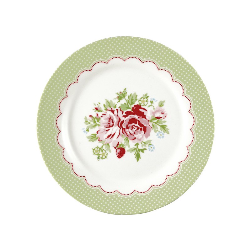 Plato de cerámica Mary White Green Gate