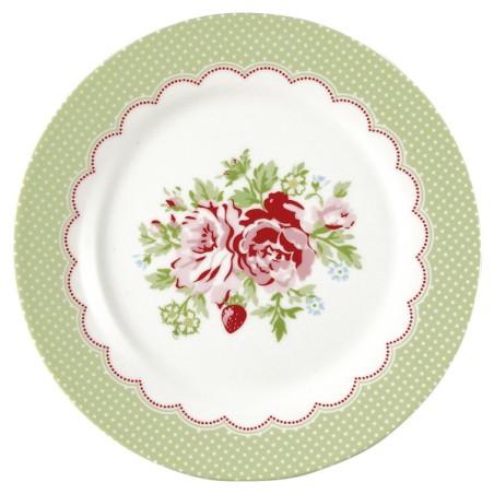 Plato de cerámica Mary White Green Gate