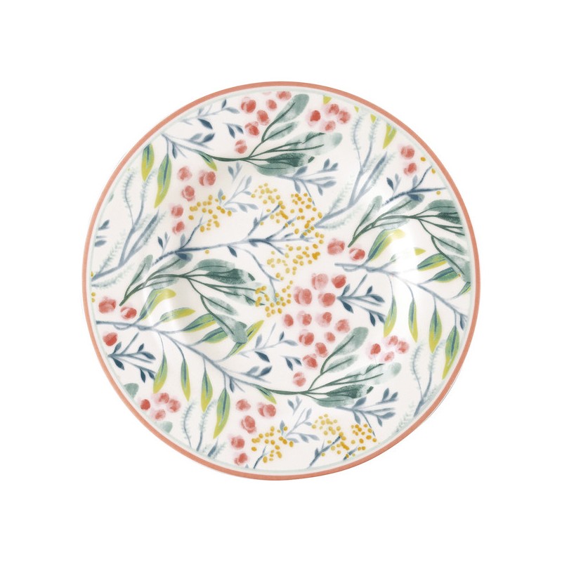 Plato de cerámica 15 cm Megan White Green Gate