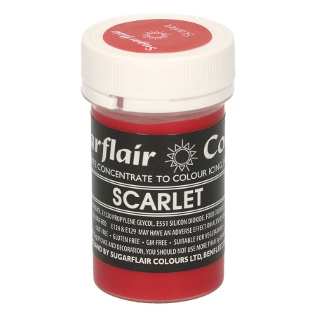 Colorante en pasta Scarlet Rojo Escarlata Sugarflair