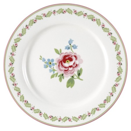 Plato de cerámica 25 cm Lily Petit White Green Gate