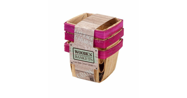Pack de 3 cestas de madera
