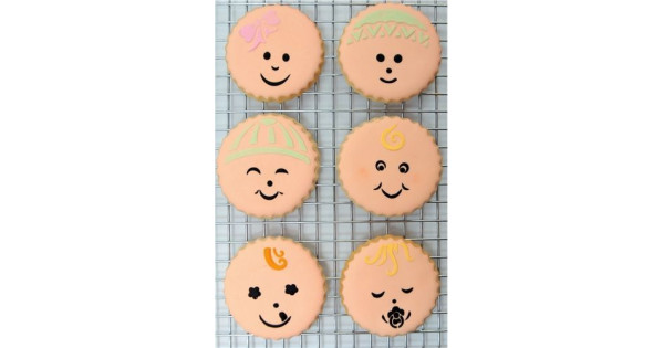 Stencils Caritas de Bebe Cupcakes / Cookies