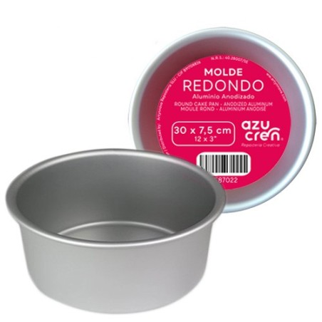Molde redondo 30 cm x 7.5 cm Azucren