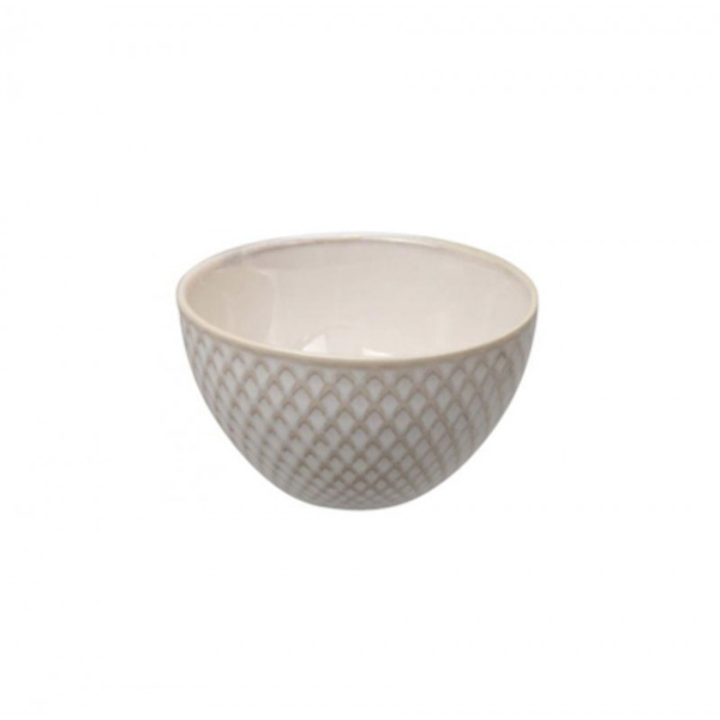 Bol de cerámica Rombos Blanco Textured