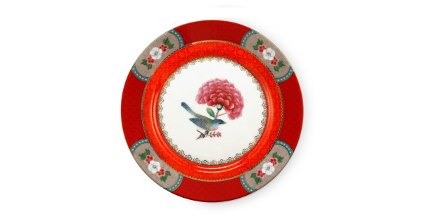 Plato de cerámica 17 cm Rojo Blushing Birds