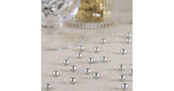 Confeti de perlas plata nacaradas
