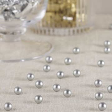 Confeti de perlas plata nacaradas