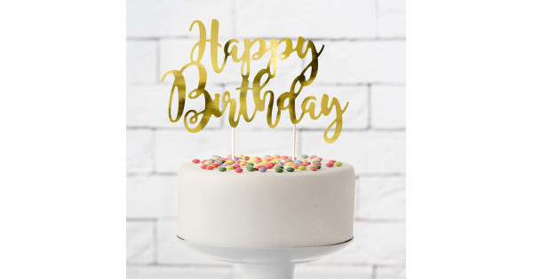 Topper para tartas Happy Birthday