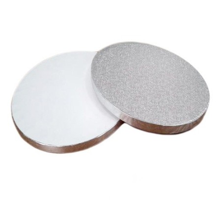 Bandeja de presentación plata 33 x 1.2 cm redonda