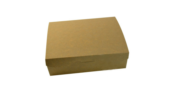 Caja rectangular dulces en Kraft 20.2 x 15.7 x 6 cm