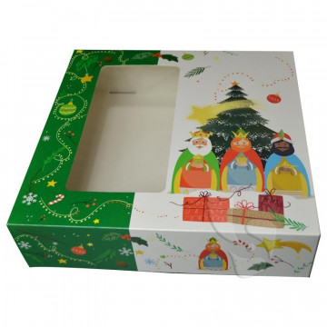 Caja de Roscón de Reyes de 26 cm Estrella