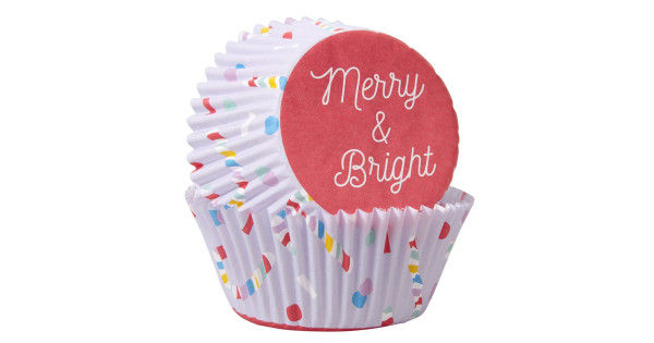 Cápsulas de cupcake Merry and Bright (75) Wilton
