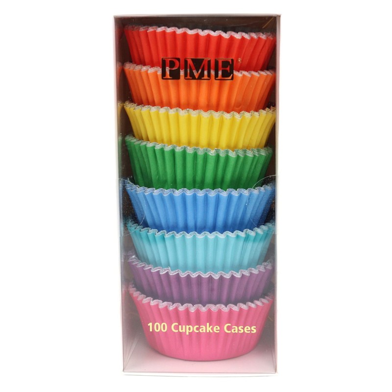Pack de 100 Cupcakes Arcoíris PME