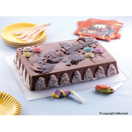 Molde rectangular silicona Happy Bithday SLK