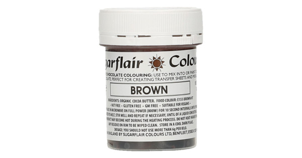 Colorante liposoluble para chocolate Marrón 35 g Sugarflair