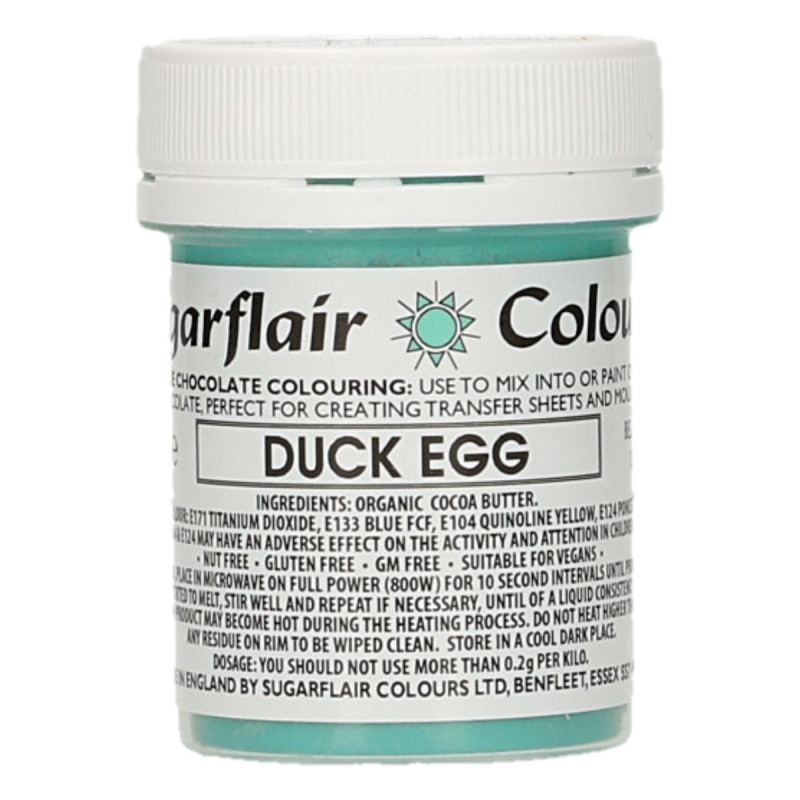 Colorante liposoluble para chocolate Verde Huevo de Pato 35 g Sugarflair