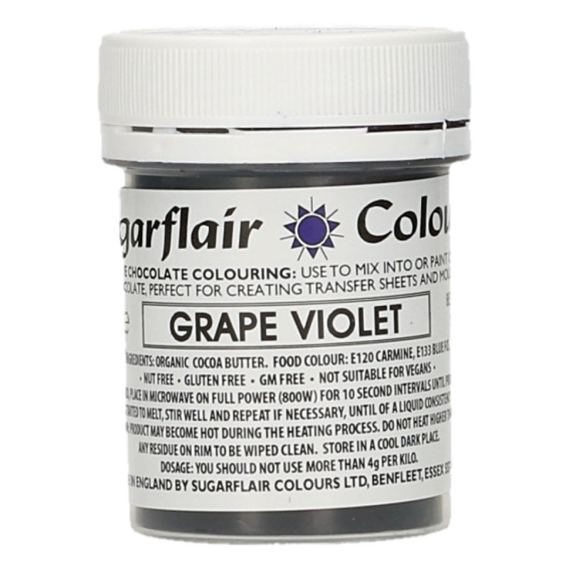 Colorante liposoluble para chocolate Violeta Uva 35 gr Sugarflair