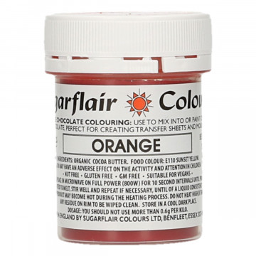 Colorante liposoluble para chocolate Naranja 35 gr Sugarflair