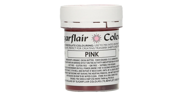 Colorante liposoluble para chocolate Rosa 35 gr Sugarflair