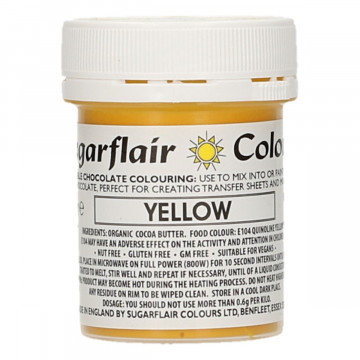 Colorante liposoluble para chocolate Amarillo 35 gr Sugarflair