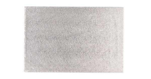 Bandeja de presentación rectangular plata 45 x 35 cm