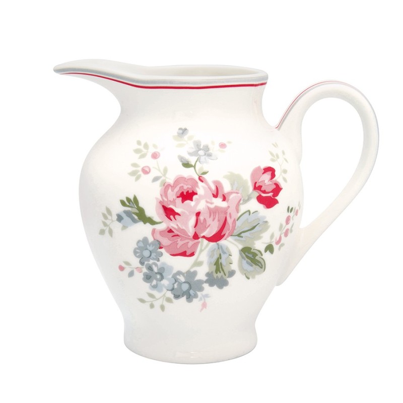Lechera de cerámica 400 ml Elouise White Green Gate