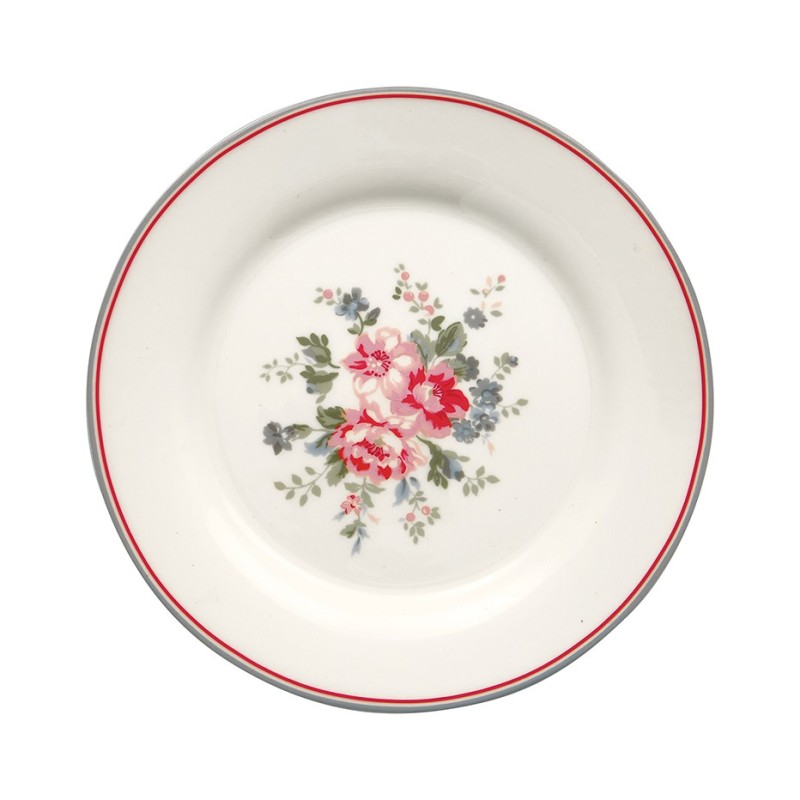 Plato de cerámica 20 cm Elouise White Green Gate