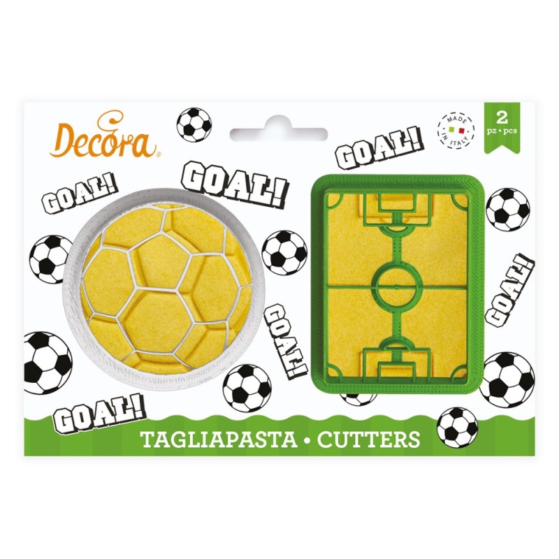 Pack de 2 cortantes: Balón y Campo de futbol Decora Italia