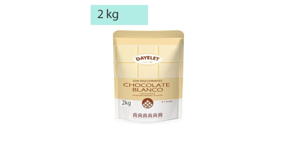 Chocolate Blanco sin azúcar 2kg Dayelet