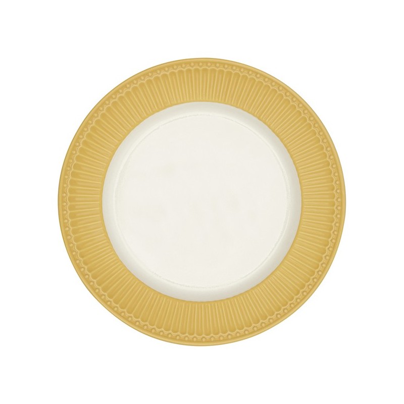 Plato de cerámica 27 cm Alice Honey Mustard Green Gate