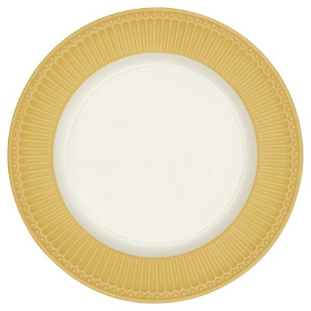 Plato de cerámica 27 cm Alice Honey Mustard Green Gate